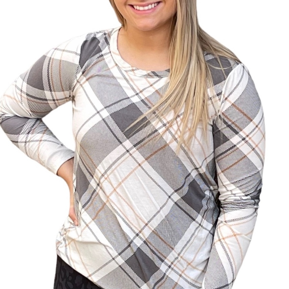 Maurices Diagonal Striped Long Sleeve Shirt